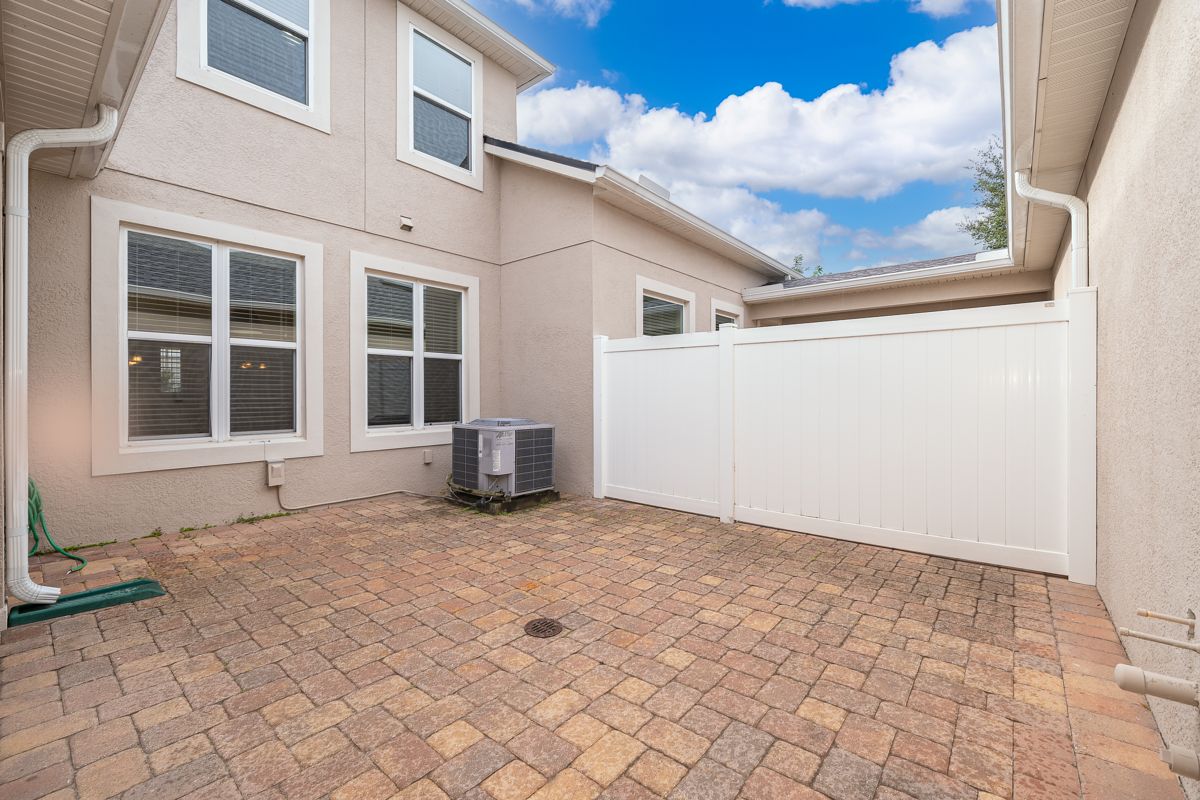 Private paver courtyard